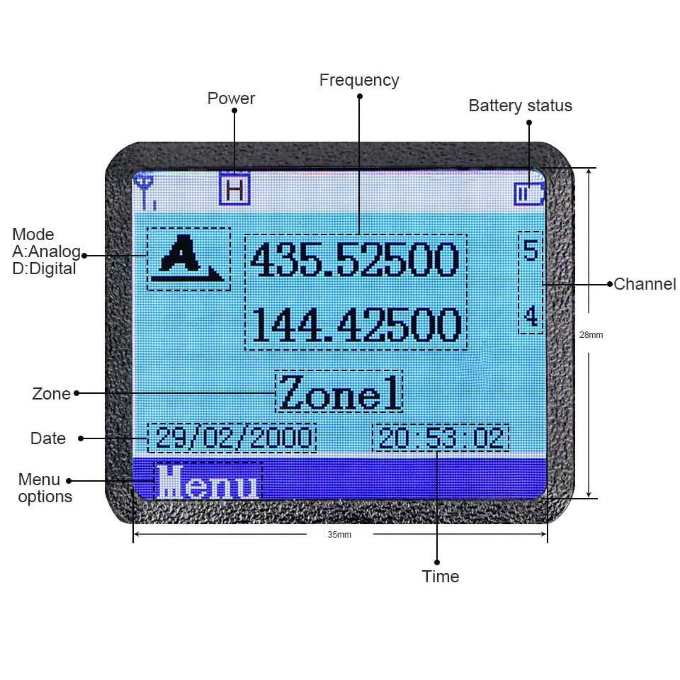Retevis RT3S اسلكية تخاطب DMR راديو طويل المدى أجهزة اتصال لاسلكية التخييم هام راديو UHF VHF GPS AES256 التشفير الرقمي المحمول

جديد كامل ملحقات بطارية + قاعدة شحن + تعلاگة

بالأضافة لكيبل البرمجة..

توصيل 5 الاف

نص مكتوب في الصور:
- Power Frequency Battery status Mode A:Analog D:Digital 435.52500 144.42500 Channel 28mm Zone1 Date 29/02/2000 20:53:02 Zone Menu options 35mm Time
- RETEVIS VHF&UHF Analog & Digital Combined GPS/APRS (optional) VFO 3000CH TDMA Recording Firmware Upgradeable