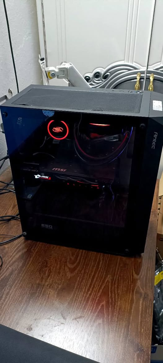 متوفر كيس مرتب نضيف ١٠٠٪
I5 10400f
Deep CooL 120mm  مبرد مائي 
Mb.b460m hdv
Ram Corsair 16 3200 1x16 no rgb
Gtx 1070 ti 8gb msi 
Ssd sata 500gb
Ssd sata 500gb
Power supply 650 aigo+80plas bronze 
Case fntec 4 fan  rgb
٦٠٠ الف قفل بدون عمله 
واذا تريد ماوس ريد دراكون اريجبي وكيبورد حجم ٣٠ ميكانيكي اريجبي ينضاف على السعر ٢٠ الف فقط 
متوفر توصيل لكل العراق بسعر ٦ الف 
*********** واتس اب او اتصال
