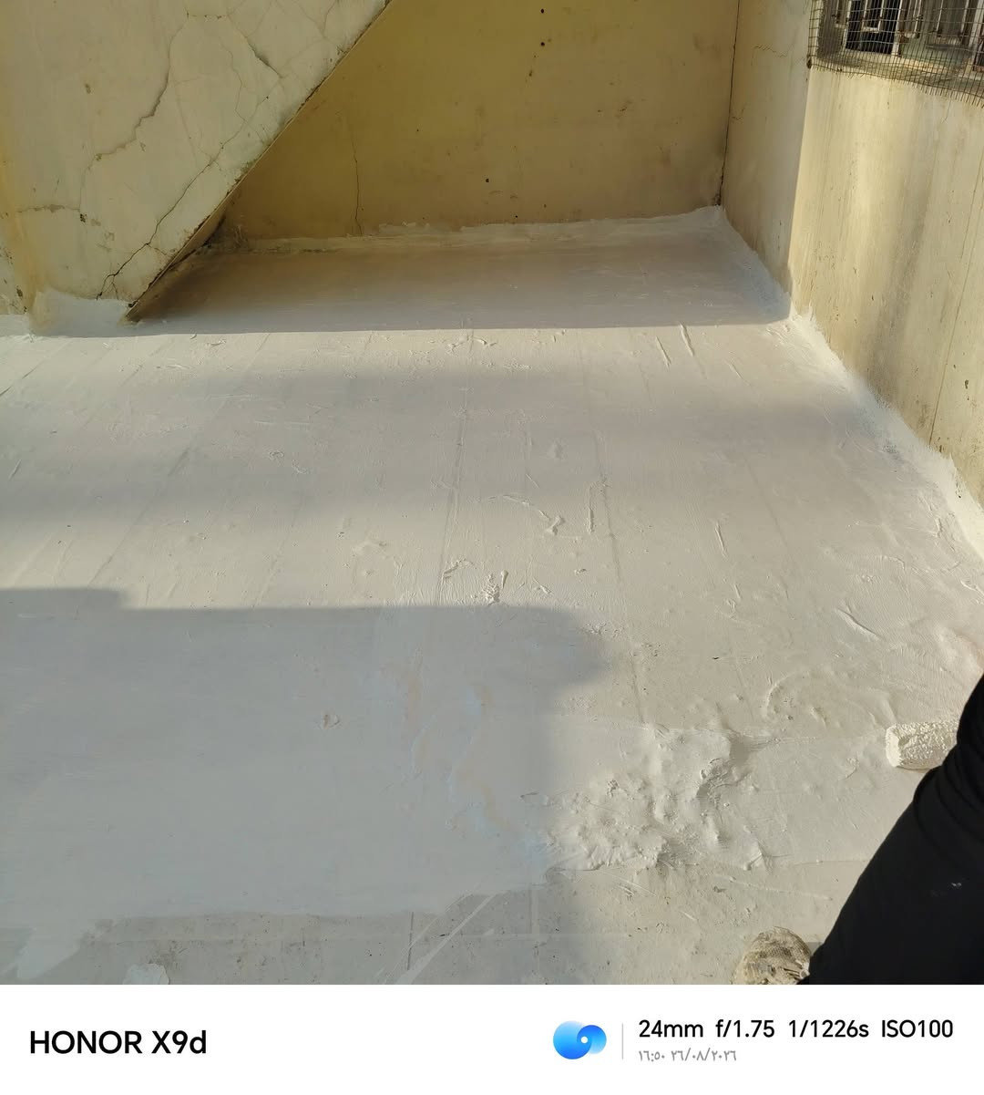 تم وبحمدلله أكمال عملنا المادة العازلة للأسطح من الامطار وأشعه الشمس 
وبضمان عشر سنوات 

الاستفسار / ***********
***********

نص مكتوب في الصور:
- HONOR X9d 24mm f/1.75 1/1144s ISO121 ١٦:٥٠ ٢٦/٠٨/٢٠٢٦
- HONOR X9d 24mm f/1.75 1/1002s ISO120 16:50 26/08/2026
- HONOR X9d 24mm f/1.75 1/873s ISO100 16:50 ٢٦/٠٨/٢٠٢٦
- HONOR X9d 24mm f/1.75 1/1226s ISO100 ١٦:٥٠ ٢٦/٠٨/٢٠٢٦