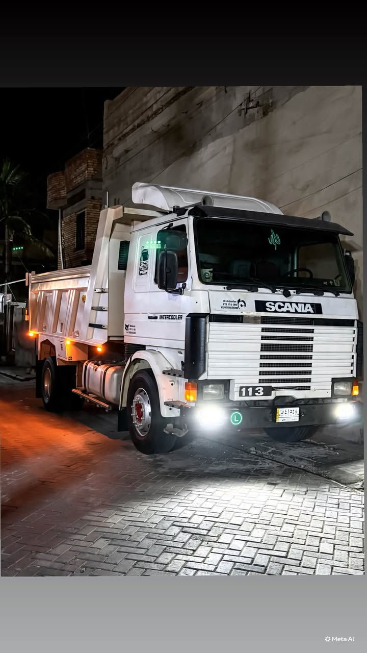 للبيع للبيع سكانيا 113 موديل 95 محرك 12ونص رقم أنبار مكان السياره بغداد باسمي السياره تحويل ثاني يوم للاستفسار ***********

نص مكتوب في الصور:
- Meta AI