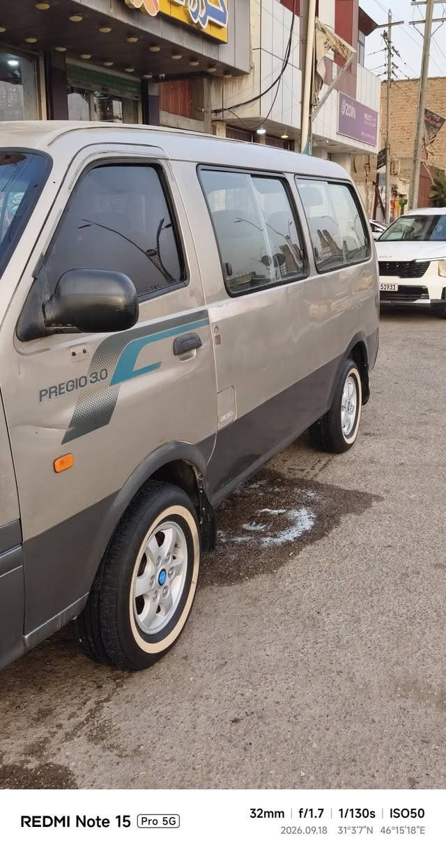 السلام عليكم سياره بريجو جديده للبيع موديل 2002 سياره مصفايه مرور مكفوله بس الحجل مالتها مصبوغ سياره خير من الله مكان السياره مركز الناصريه اتصل على هذا الرقم ***********

نص مكتوب في الصور:
- REDMI Note 15 Pro 5G 23mm | f/1.7 | 1/155s | ISO50 2026.09.18 31°3'7"N 46°15'18"E
- REDMI Note 15 Pro 5G 32mm f/1.7 1/130s ISO50 2026.09.18 31°3'7"N 46°15'18"E
- REDMI Note 15 Pro 5G 30mm | f/1.7 | 1/114s | ISO50 2026.09.18 31°3'7"N 46°15'18"E
- REDMI NOTE 15 Pro 5G 32mm | f/1.7 | 1/100s | ISO80 2026.09.18 31°3'7"N 46°15'18"E
- REDMI Note 15 Pro 5G 32mm | f/1.7 | 1/148s | ISO50 2026.09.18 31°3'7"N 46°15'19"E
- REDMI Note 15 Pro 5G 32mm f/1.7 1/175s ISO50 2026.09.18 31°3'7"N 46°15'19"E
- REDMI Note 15 Pro 5G 32mm | f/1.7 | 1/100s | ISO160 2026.09.18 31°3'7"N 46°15'18"E
- REDMI Note 15 Pro 5G 32mm f/1.7 1/100s ISO200 2026.09.18 31°3'7"N 46°15'18"E