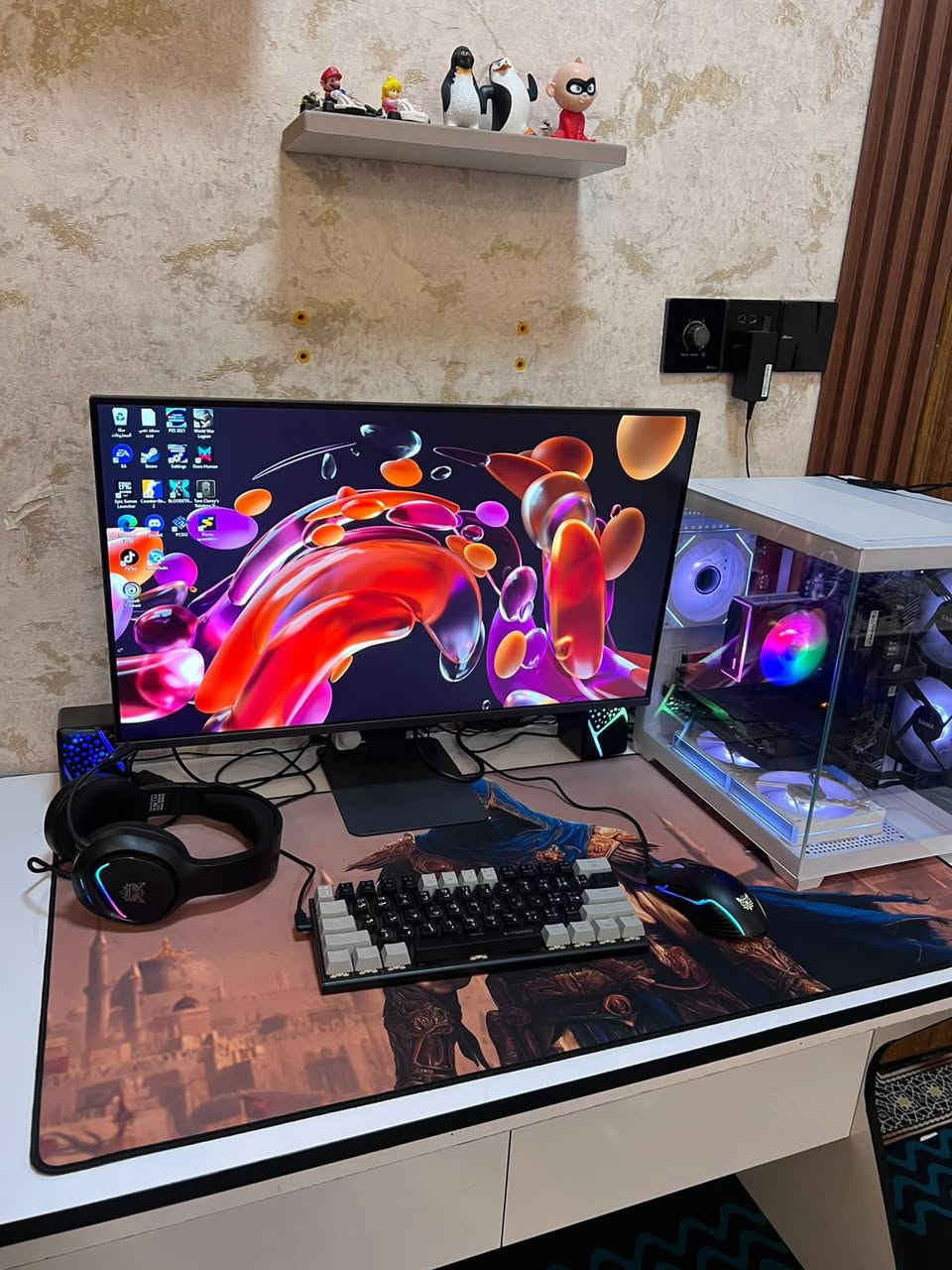 سلام عليكم PC للبيع ابيع جميع الاغراض السعر مليون او 150صالي شهر ماخذة ما ستعملتة هواي
كلهن جدد 

المعالج: AMD Ryzen 5 5500.
الذاكرة (RAM): 16 جيجابايت DDR4 بسرعة 3200 MT/s.
كرت الشاشة: AMD Radeon RX 7600.
التخزين (SSD): قرص بمساحة 1 TB من نوع NVMe. 

الشاشة نوع LGفول HD هرتز 144
***********

