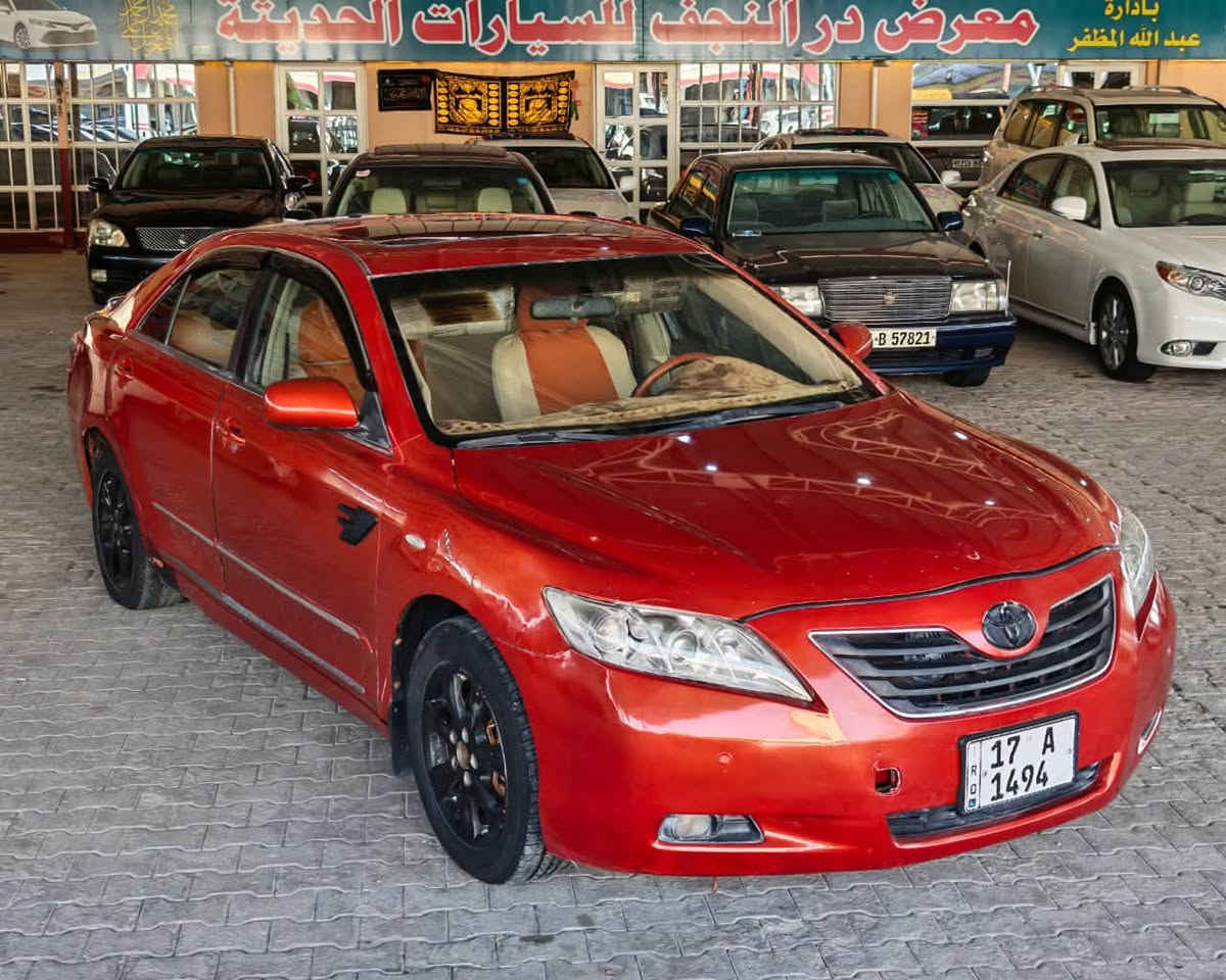 كامري موديل 2008 خليجي فول مواصفات 
مكفوله من ضربه قويه وكلبه بيها جاملغ خلفي بي تعمير قليل بدون دواخل مصبوغه عام جماليه 
رقم مثنى دولي تحويل مضمون السعر 66 وبيها مجال مكان السياره نجف للاستفسار ***********
