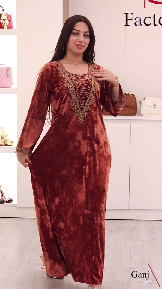 دشداشة مخمل • تطريز راقٍ • مقاسات L XL XXL