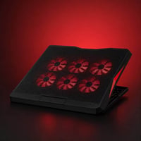 ٦ مراوح • LED حمراء • لابتوبات ٩-١٧ إنچ