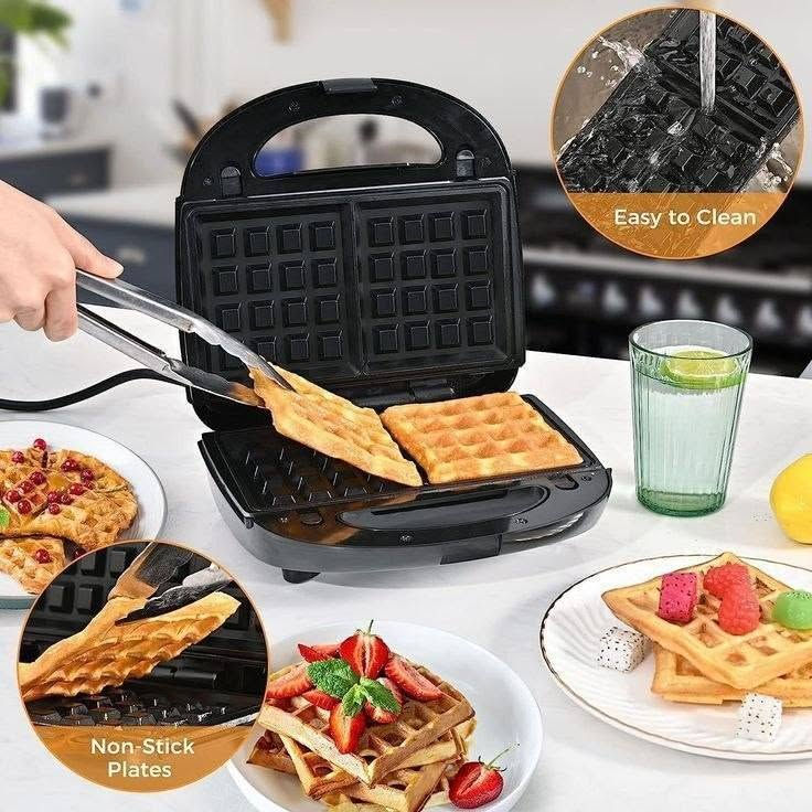 35 الف والتوصيل مجاني

نص مكتوب في الصور:
- Easy to Clean
- Non-Stick Plates