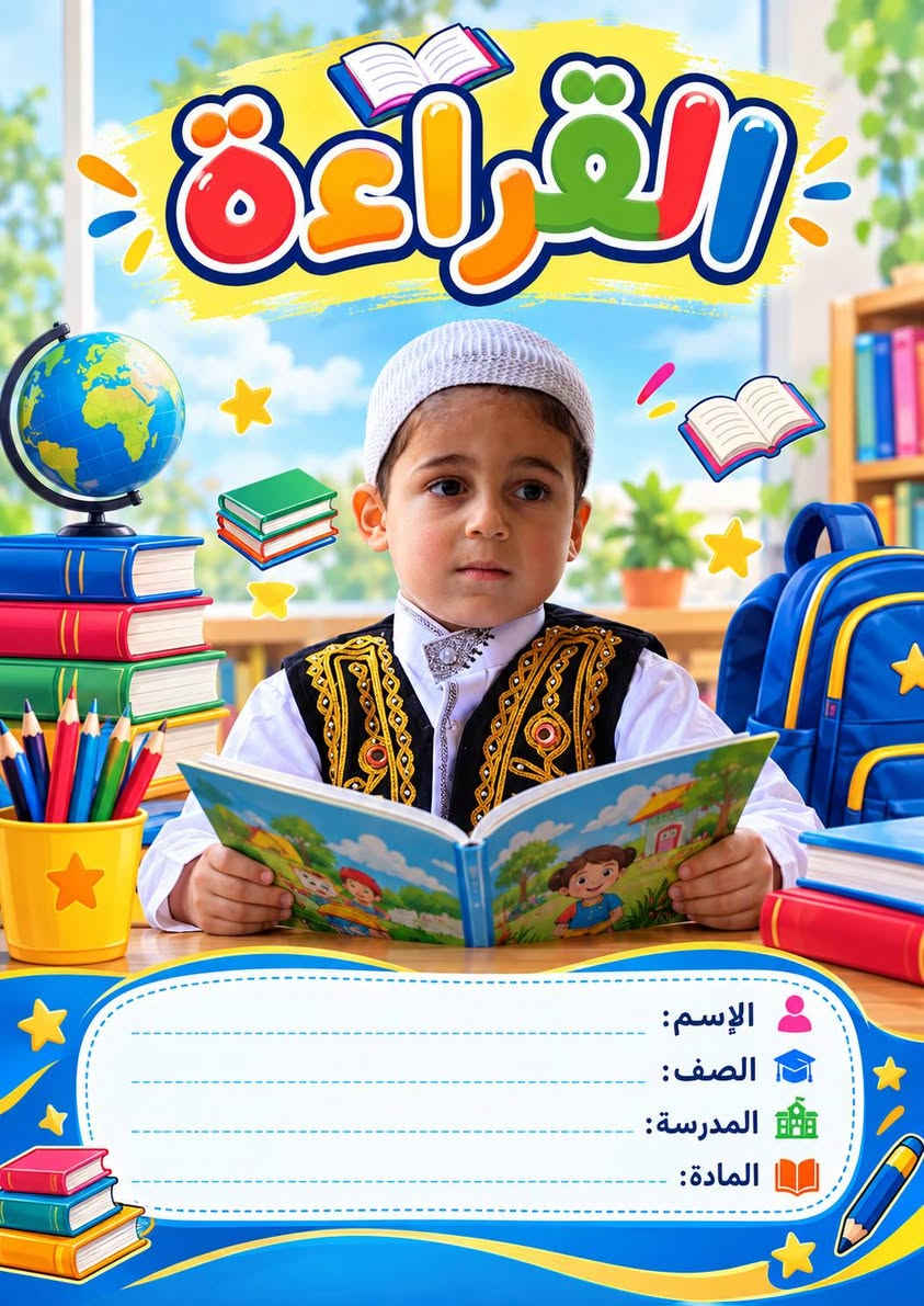📚✨ غلاف دفتر طفلك… بتصميم يميّزه! ✨📚
حوّل صورة طفلك إلى ورقة لاصقة بحجم A4 بتصميم مدرسي مميز وجذاب، تحمل صورته الحقيقية وعنوان المادة بأسلوب أنيق ومحبب للأطفال. 🎒📖
🌟 تصميم خاص باسم وصورة الطالب
📐 مقاس A4
🖨️ جودة عالية ومناسبة للطباعة
🎨 ألوان وتصميم متناسق مع المادة الدراسية
✏️ مساحة لبيانات الطالب
💙 صورة الطفل تبقى هي العنصر الأساسي في التصميم
خلّي دفاتر طفلك مختلفة ومميزة من أول نظرة! 🌈📚
📩 أرسل صورة طفلك + اسم المادة، ودعنا نصمم له غلافًا خاصًا به.
للطلب والاستفسار مراسلة الصفحة أو الاتصال على الرقم ***********

نص مكتوب في الصور:
- دفتر الاجتماعيات التاريخ الجغرافيا الوطن الاسم: الصف: المدرسة: المادة:
- التربية الإسلامية بالعلم نبني أخلاقنا الإسم: الصف: المدرسة: المادة:
- القراءة الإسم: الصف: المدرسة: المادة:
- دفتر الرياضيات الإسم: الصف: المدرسة: المادة: