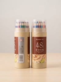 🎨 ألوان خشبية Comix (48 لون)! ألوان زاهية، دمج سلس، وعلبة أسطوانية أني...