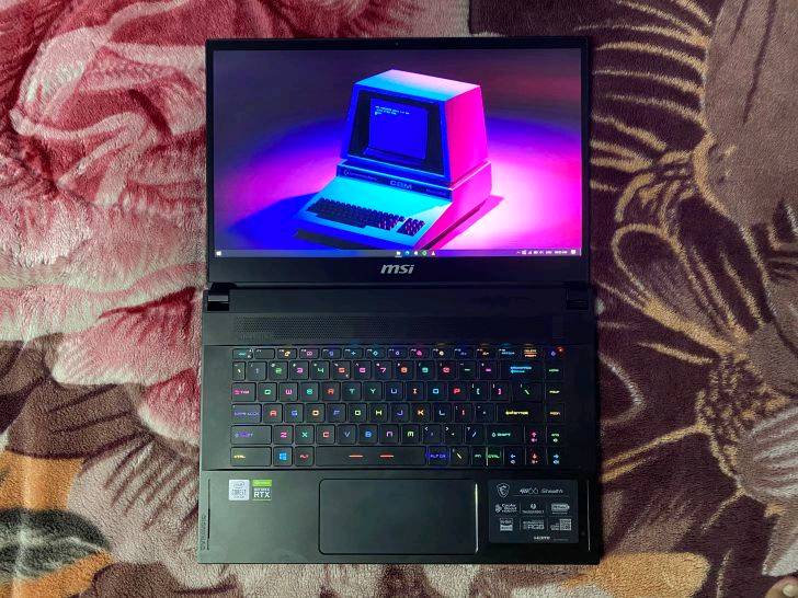 لابتوب العاب جيمنك: MSI Stealth GS66  
​المعالج (CPU): Intel Core i7-10750H (الجيل  العاشر، بقوة وكفاءة عالية جداً للألعاب والتطبيقات الثقيلة).
​الذاكرة العشوائية (RAM): 16 جيجابايت.  
​التخزين (Storage): قرص تخزين سريع جداً من نوع NVMe SSD.  حجم 500
​الشاشة (Display): شاشة فائقة السرعة بمعدل تحديث 240Hz Ultra Fast، تمنحك سلاسة فائقة في الحركة والألعاب.  
​كرت الشاشة (GPU): NVIDIA GeForce RTX (2070 8g super max q)
​نظام التبريد: نظام تبريد متطور وفعال Cooler Boost Trinity+ للحفاظ على حرارة مستقرة أثناء الضغط العالي.  
​البطارية: بطارية ضخمة بسعة 99.9 واط/ساعة
شنو الحالة العامة للجهاز هسه؟ بيه أي خدوش، ضربات، أو مشاكل مخفية غير اللي مبينة بالصور؟: 
نظافة فول
الموقع بغداد الدورة  ولايوجد لدي توصيل 