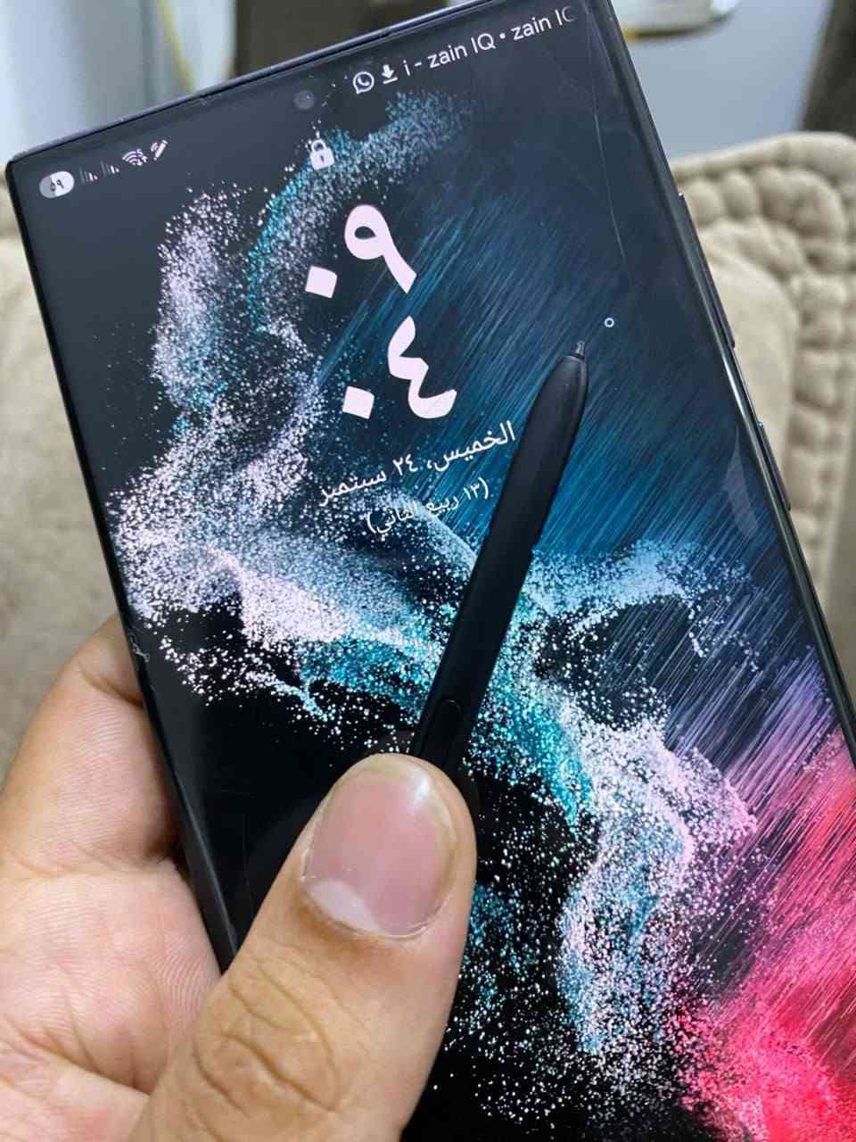 Samsung S22 Urltra للبيع او المراوس بفلاكشب حصرا
بذاكرة العملاقة 512GB 
رام 12+12 
معالج snapdragon 8 gen 1
وباقي المواصفات معروفة

المشاكل : فقط فطر بكلاس شاشة بطرف مامبين ولاموثر شرط  عدا الفطر كلشي شغال ومكفول شرط دون اي مشاكل ثانية

ركز ذاكرة ٥١٢ مو ٢٥٦ جهاز مكفول شرط

بيع سعر قفل ٤٧٥ الف قفل بدون اي عملة
( لحد ينطي سعر من يمه السعر اخير عجبك تفضل )
او مراوس بجهاز بقيمته يعني فلاكشب حصراً

بدون ملحقات 

مكاني كربلاء / فريحة ( لايوجد توصيل )
***********  موجود واتساب

نص مكتوب في الصور:
- Galaxy AI الذكاء المتقدم تحسين الاتصالات الخاصة بك مساعد الكتابة احصل على الأدوات اللازمة لتأليف النصوص وتنظيمها وتحسينها، بالإضافة إلى ترجمة الدردشة. مساعد الاتصال احصل على ترجمة في الوقت الفعلي أثناء المكالمات الصوتية. المترجم تتوفر الترجمة المباشرة للمحادثات المنطوقة، كمخرجات صوتية أو نصية. أطلق العنان لإنتاجيتك مساعد الملاحظات يمكنك إجراء التنسيق التلقائي للنص وتلخيصه والتدقيق في المرة الأولى التي تستخدم فيها أحد ميزات الذكاء المقدم Galaxy AI في تطبيق أو خدمة تتطلب جمع البيانات لتقديم النتائج، سوف نخبرك بذلك قبل جمع بياناتك ومعالجتها. متابعة
- إضافة حالة... علي صادق ٨٥٧ الأصدقاء ٤١ منشورات ( إنا فتحنا لك فتحاً مبیناً ) كلية التربية للعلوم الصرفة / جامعة كربلاء أصدقاء بينهم أمور مشتركة إضافة إلى القصة تعديل الملف الشخصي لقد قمت بقفل ملفك الشخصي تعرف على المزيد الكل الصور ريلز ذكريات