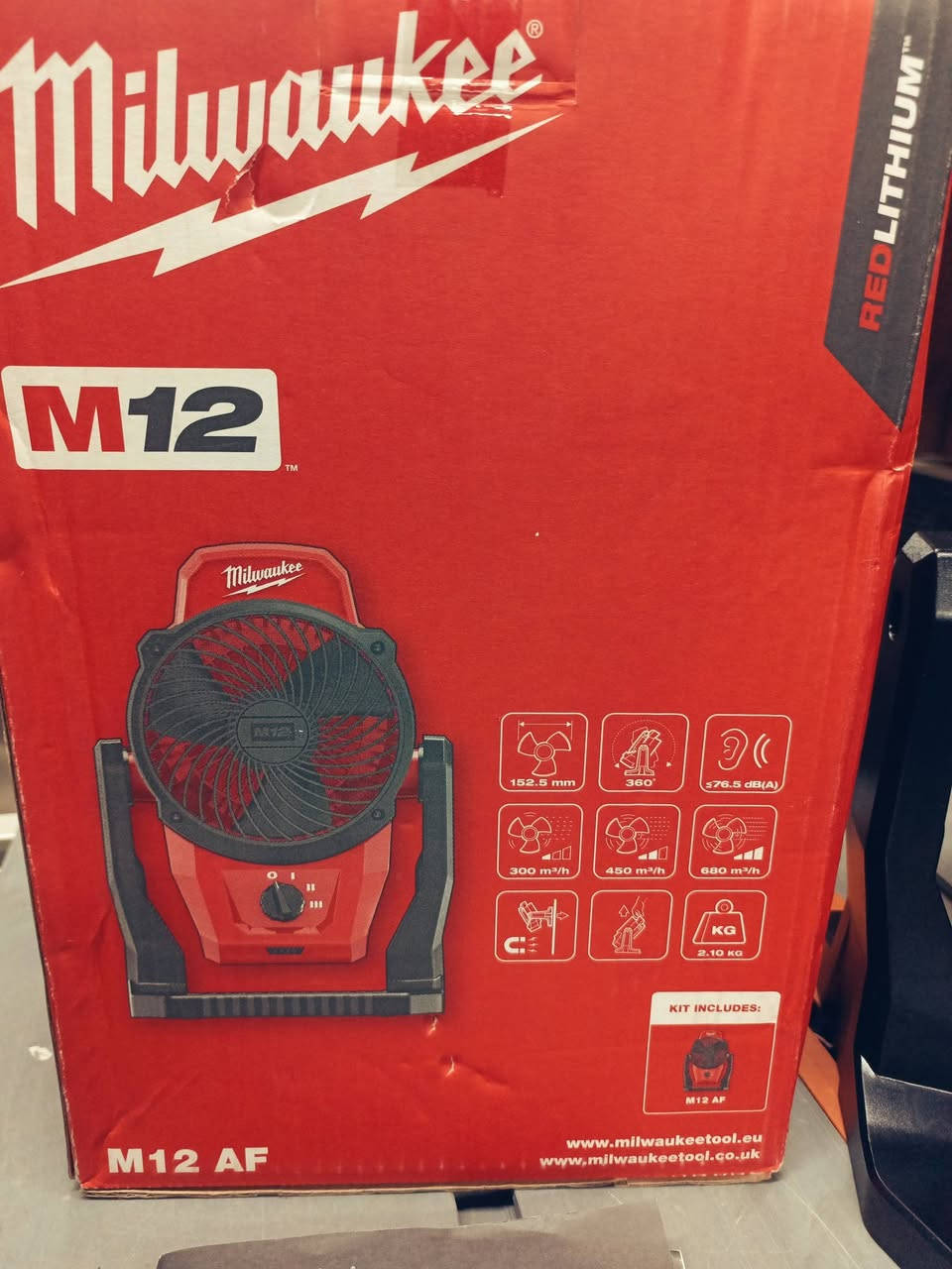 مروحة ملواكي • m12 • قاعدة مغناطيس