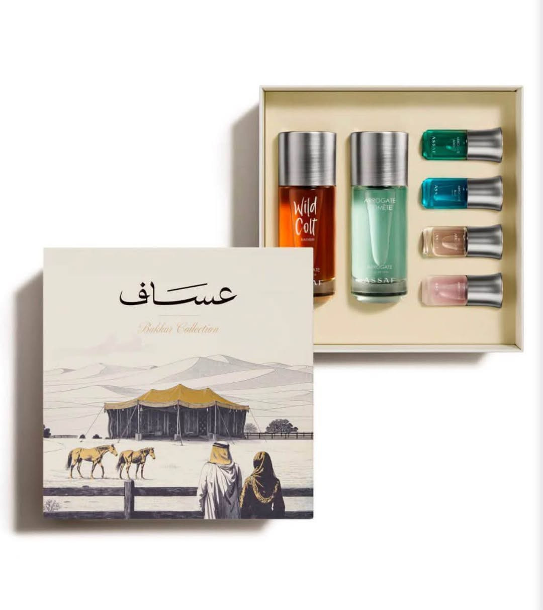 اقوى عروض بأسعار تنافسيه 
متوفر توصيل جميع محافظات

نص مكتوب في الصور:
- ASSAF A FRAGRANCE FOR EVERY STORY Scents That Stay With You