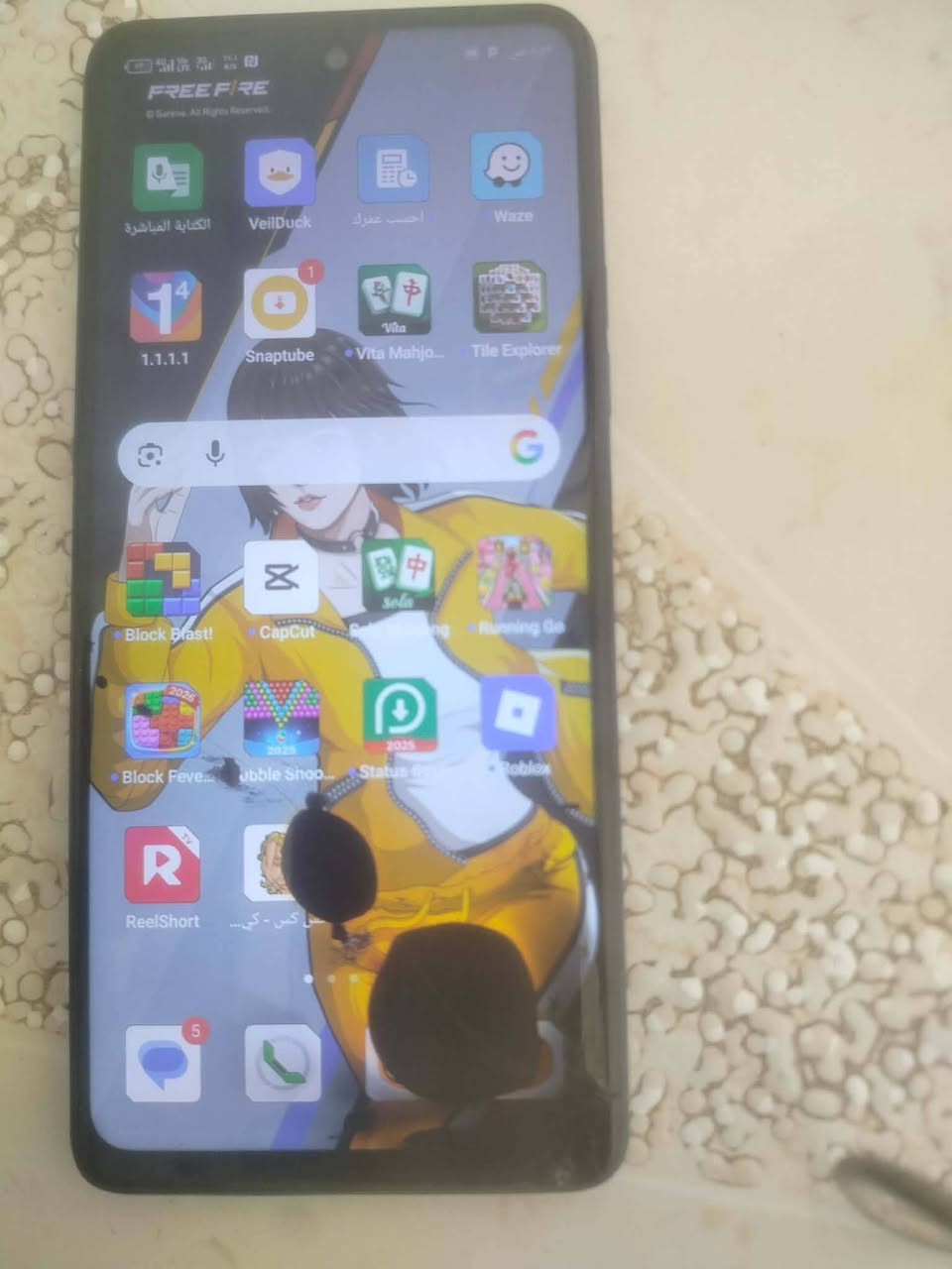 تكنو بوفا 5 بطاريه 6000 ذاكره 256 صوته ناصي بس مقاطع نخابره طبيعي بيه هاي ضربه جوه طكع ‏‪***********‬‏
