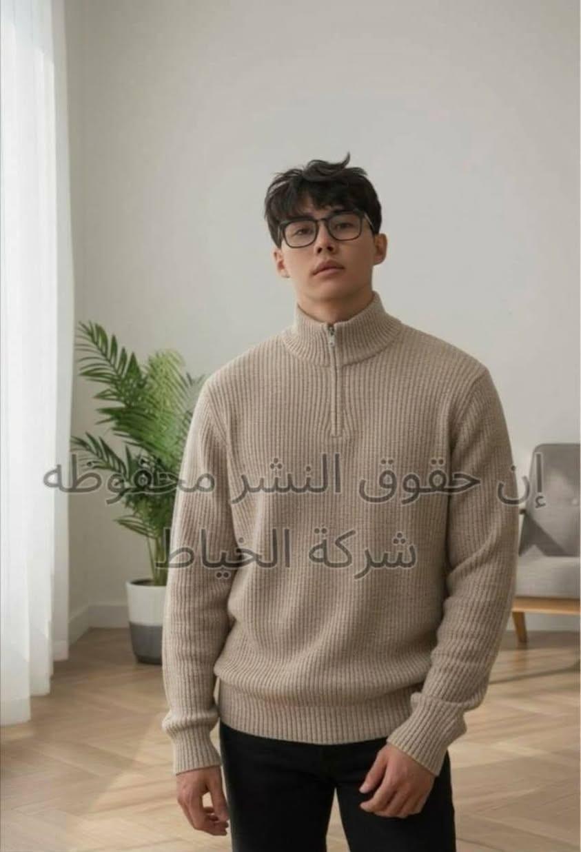 بلوز حياكة سحاب • فري سايز L-3XL • درجة أولى