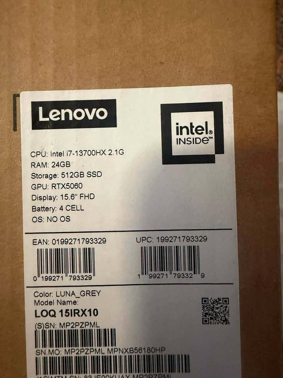 من لينوفو بكرت شاشة 5060 ومعالج i7 من الجيل 13 فئة HX 
Lenovo LOQ 
 المواصفات 
 
المعالج (CPU): Intel Core i7-1365HX (جيل 13 قوي جداً )
كرت الشاشة (GPU): NVIDIA GeForce RTX 5060 (( 100w ))
 الذاكرة العشوائية (RAM): 16GB بسرعه 4800MHz 
 السعة: 512GB SSD M.2 gen 4
 الشاشة: 15.6 بوصة بدقة FHD
 البطارية : صحه 100% 
 نظام التشغيل (OS): Windows 11 Home أصلي
حالة الجهاز: ( اوبن بوكس )
💰 السعر: مليون و 750

📞 للتواصل والاستفسار واتساب فقط: ***********
