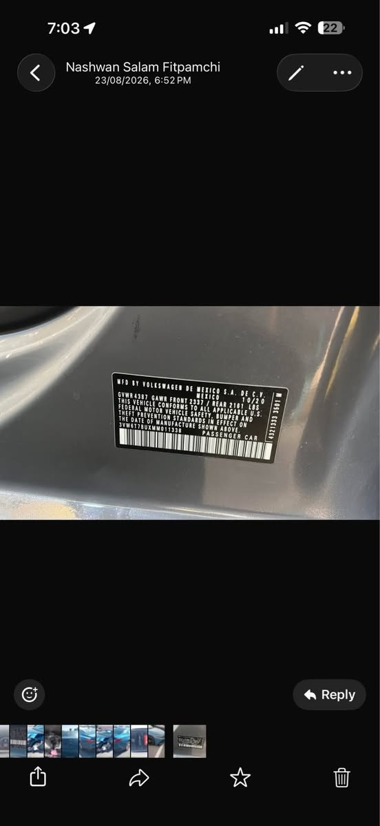Toyota rav4 xle 2025

جاملغ واحد صبغ بدون دواخل
شاصي سليم

رقم كاتي 
تترقم شمالي

مكان أربيل
***********

سعر 220$ أربيل, العراق
