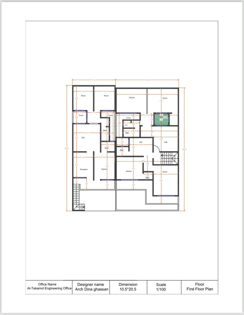 تصميم خريطة لدارين سكن متجاورين طابقين مساحة الدار السكني الاول (215.25)م2 والدار السكني الثاني مساحته (150)م2 مع واجهة بمظام المودرن.
وحسب طلب الزبون نتمنى ان ينال اعجابكم.

لطلب التصميم الاتصال على الارقام التالية:-
***********
0712159960
او زيارة موقع المكتب الكائن في سايدين حي البلديات مقابل متنزه الكفاءات. 

التكامل للهندسة والبناء
