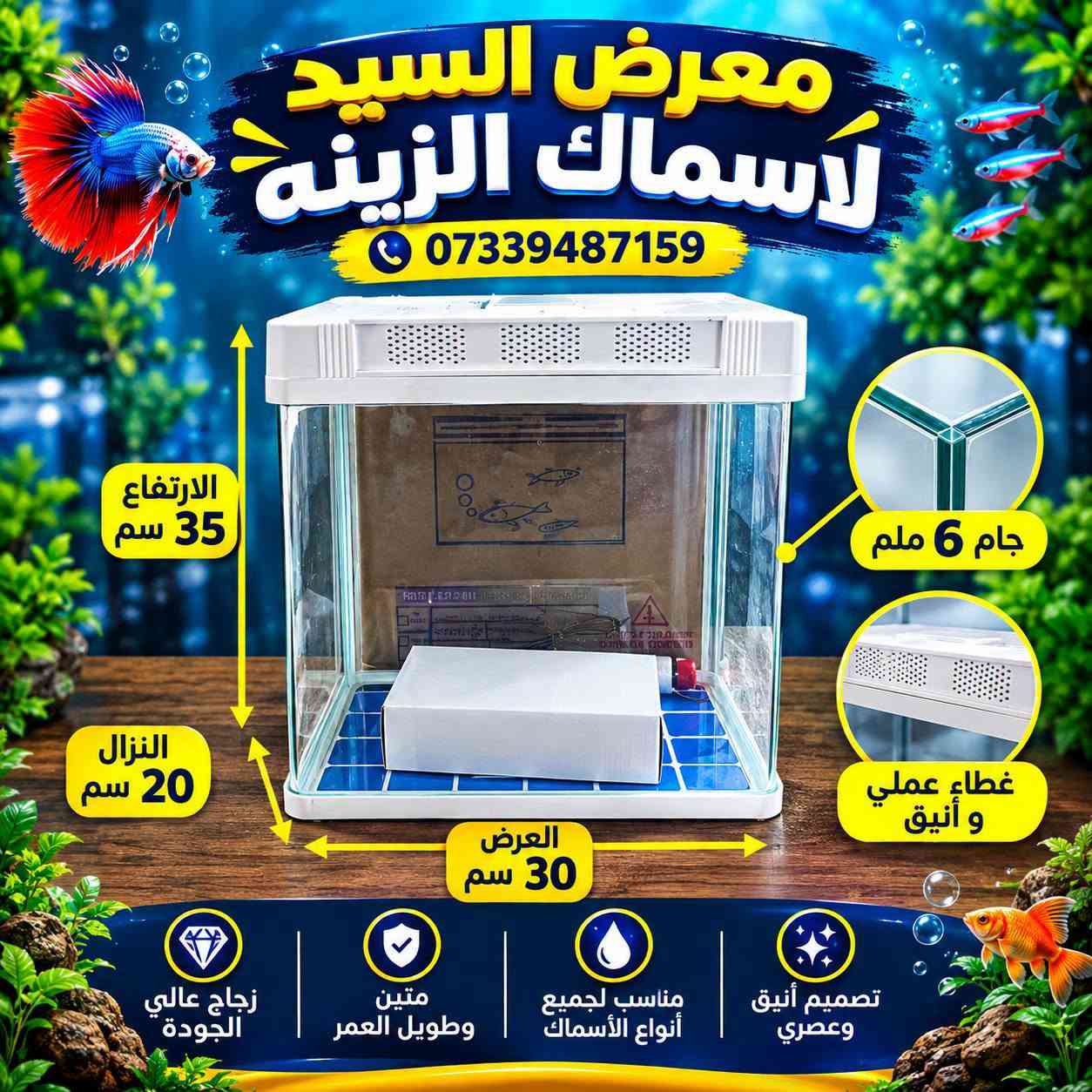 أحواض زينة • جام 6مم • تصميم عصري