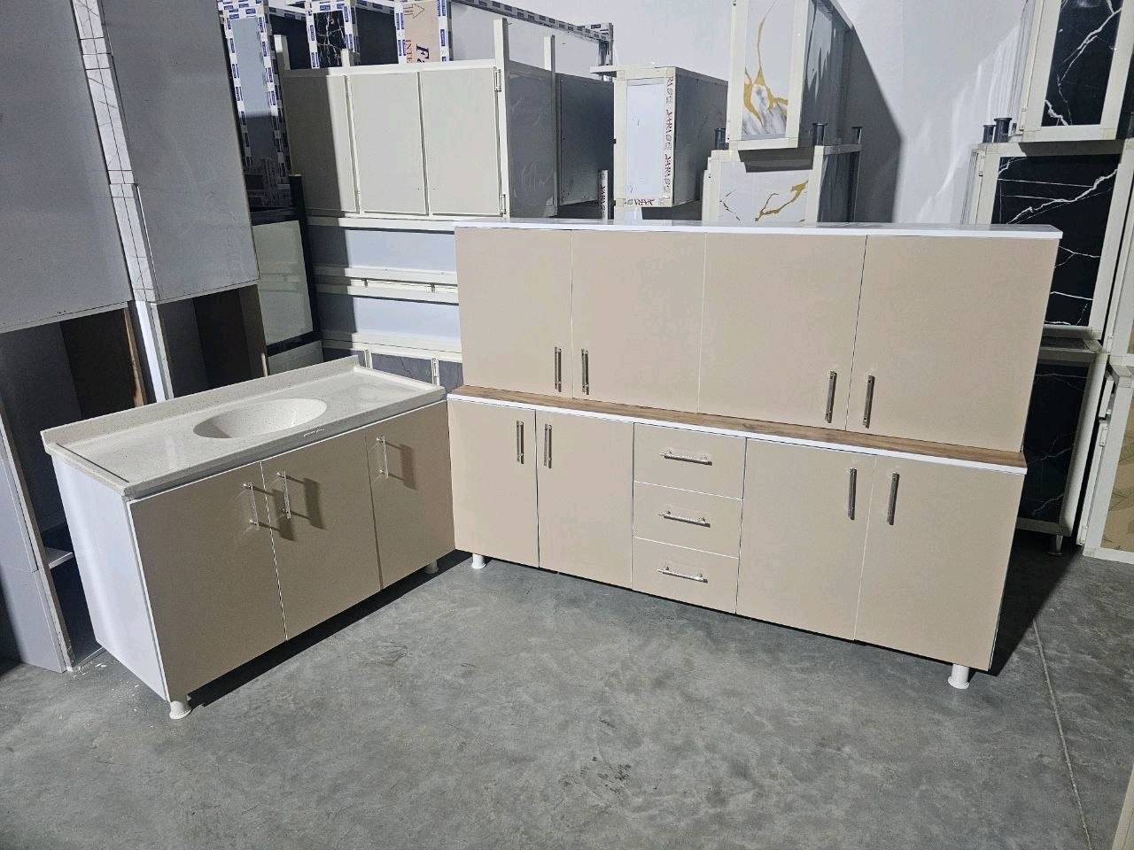 كاونتر MDF تركي • ٢م • سِنك ١م
