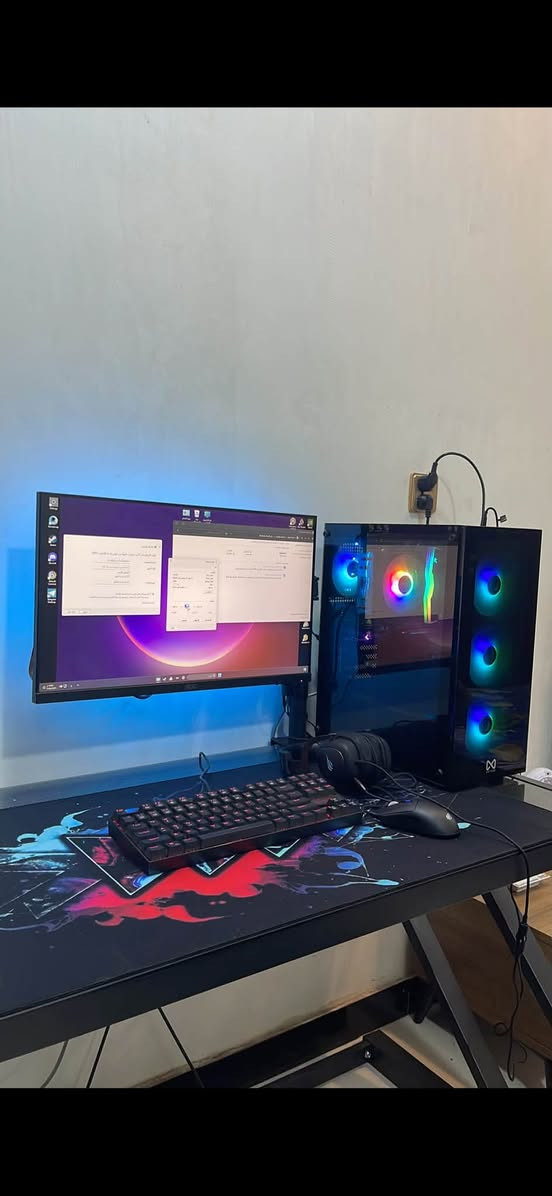 للمراوس ببلي فايف

نص مكتوب في الصور:
- ٢٤ أيلول، ٢٠٢٦، ٧:٢٨ م
- Ci5 12th
- Ram 16 rgb 3600
- M.2 1tb
- Rtx 3050 8gb
- B560
- Case gaming 4fan rgb
- P.w 600w
- Led 180hz 0.5ms