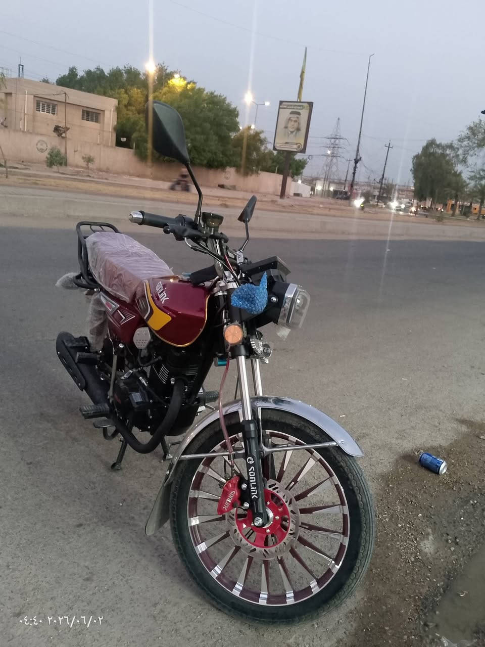 دراجه سونك🛑🛑 ضاغطة وزنجيل🛑🛑 موديل 25🛑🛑 بعدها بحالت الوكاله🛑🛑 ماشيه شي قليل 🛑🛑نزلتها صار شهرين🛑🛑 
السعر مليون وميه وخمسين🛑🛑
العنوان بغداد حي اور ام الكبر والغزلان 
للاتصال‏‪***********‬‏🛑🛑
