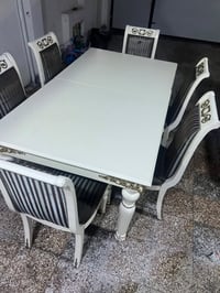ميز طعام البيع ملكي  ‏كراسي 6  120وبي مجال  07837412373