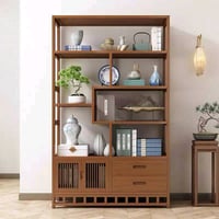 مكتبة خشب بامبو تحتوي 2 مجر 2 باب  ابعاد 175*25*100 CM  توصيل بغداد 5 ...
