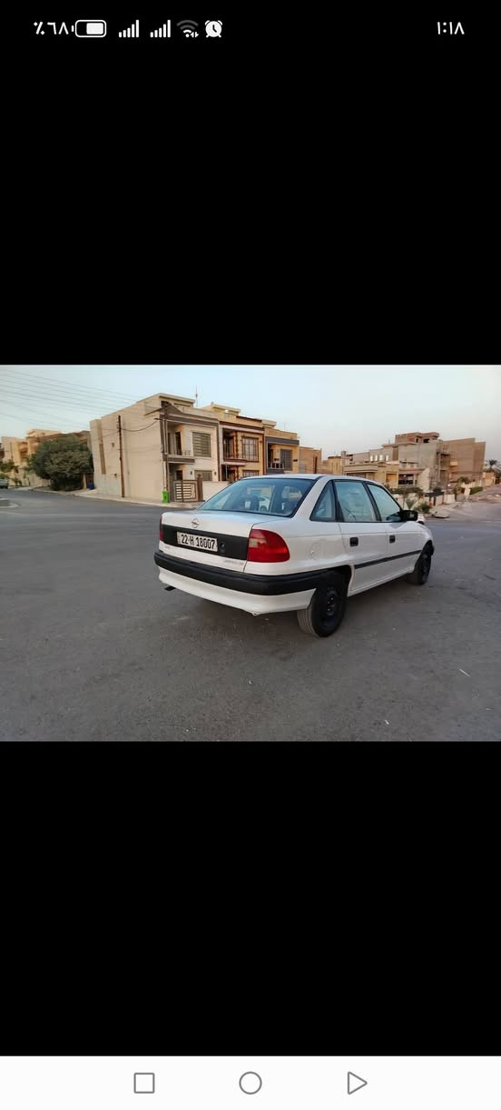 اوبل استرا
موديل 1993
أربيل سنويه 2031
المحرك حجم 16
الكير توماتيك
استيرن بور
قفل مركزي
الاتصال على الرقم
***********
***********

نص مكتوب في الصور:
- حمودي العاصي
- ٦٨٪ ٧:١٨
