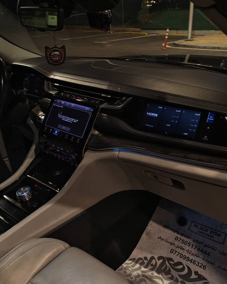 السلام عليكم 
الفخامة والموصفات👑
Jeep grand Cherokee L 
سنة الصنع : ٢٠٢٣
وارد : وارد أمريكي
الحرك :  6 سلندر 
عداد الكيلومترات:  92,000 كيلو متر 
لوحات : بغداد مرقم وجاهز اسلمك سنويه 
الضرر : بامريكا ضررهه بالتاير الي خلف السايق وهلال الجاملغ مصبوغ بالعراق الجاملغ الثاني نضرب ضربع بسيطه بدراجه ونصبغ كد شبر 
ايرابك : كله سليم 
المكان : كربلاء /بغداد /اربيل 
الموصفات (Vip) : overland 
بانورما طكتين

١/ دخول ذكي (٤ ابواب)
٢/تشغيل ذكي  
٣/صندوق ذكي (فتح ذكي باستعمال القدم)
٤/تشغيل عن بعد
٥/ مساج كشنات 
٦/رادار(٣٦٠)
٧/ تنبيه الخروج عن المسار
٨/نقطة عمياء 
٩/كامرات ٣٦٠ 
١٠/ كامرات اشاير 
١١/ هيترات بالمري 
١٢/ ابريد قطعتين منفصل 
١٣/ تبريد + تدفئة شكنات امامي خلفي 
١٤ / تدفئةستيرن
١٥/شاشة كبيره وشاشه للراكب 
١٦/ شاشة اعطال 
١٧/ كشنات ميموري السائق + الصدر
١٨/ الاربعة وضعيات قيادة 
ايكو / سبورت / كومرفت / ثلج 
١٩/ اوتو هولد 
٢٠/ سايد بريك بصمة 
٢١/ اوتو ستارت 
٢٢/ اوتو ستوب 
٢٣/ ويل حجم ٢٠ تايرات جديده
٢٤/ حساسات ٣٦٠ 
٢٥/ نظام ترحيب عند الاقتراب 
٢٦ / رادار توقف ذاتي طوارئ  خلفي + جانبي 
27/ نايت فجن تعرض بشاشه السائق 
وبيها بعد هواي موصفات 
السعر : 32,000$ وبيها مجال بسيط 
للاستفسار:
*********** بغداد, العراق
