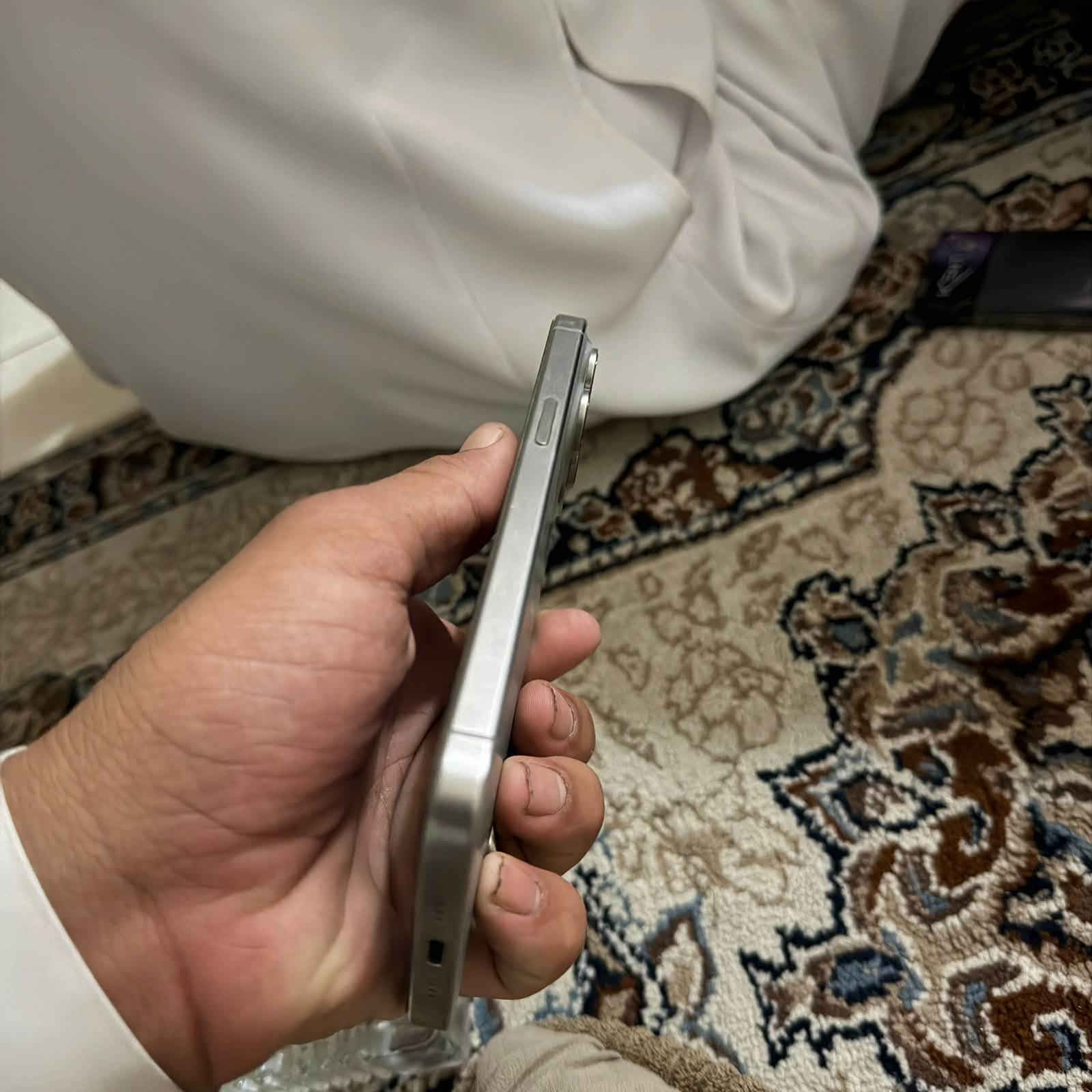 للبيع آيفون 15برو ماكس السعر مليون و١٠٠
فقط واتساب ***********

نص مكتوب في الصور:
- حالة البطارية
- تعمل بطارية iPhone هذه على النحو المتوقع. حول البطارية
- والضمان...
- عادية
- الحد الأقصى للقدرة
- ٨٨٪
- هذا قياس لقدرة البطارية مقارنة بقدرتها عندما كانت جديدة. قد
- تتسبب القدرة المنخفضة بتقليل ساعات الاستخدام بين عملية الشحن
- والأخرى.
- عدد الدورات
- ٧٢٦
- هذا هو عدد مرات استهلاك iPhone لقدرة البطارية. معرفة المزيد...
- تاريخ التصنيع
- أيلول ٢٠٢٣
- أول استخدام
- تشرين الأول ٢٠٢٣