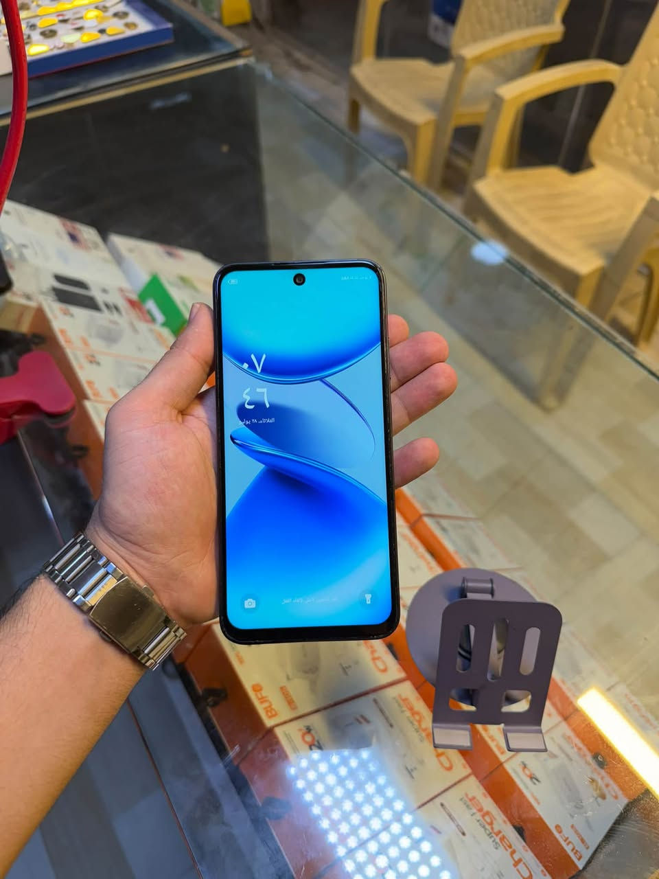 السلام عليكم
Infinix smart 9 hd
سعرة 65 الف
    
*********** 📞☎️
64GB

* المعالج: MediaTek Helio G50، 
* ثماني النواة حتى 2.2GHz
* الشاشة: 6.7 بوصة IPS LCD
* الدقة: 720×1600 HD+
* التحديث: 90Hz
* الكاميرا الخلفية: 13MP AF
* الأمامية: 8MP
* البطارية: 5000mAh

* النظام: Android 14 Go + XOS 14
* بصمة: جانبية
* السماعات: ستيريو مزدوجة
* 3.5mm: موجود
* microSD: يدعم كارت ذاكرة
* الشبكة: 4G
* الوزن: حوالي 188g
* الحماية: IP54 ضد الغبار ورذاذ الماء 
بغداد المحمودية حي ١٧ بالقرب من مكتبة ٢٠٠٠
مركز بابلون للموبايل 🛑🛑

نص مكتوب في الصور:
- ٧:٤٦ ص
- هاتفي
- XOS
- Based on Android
- V14.0.1
- الطراز
- Infinix X6532C
- اسم الجهاز
- وحدة المعالجة المركزية
- Helio G50
- إصدار Android
- 14
- الكاميرا الخلفية
- 13M DUAL Camera
- الكاميرا الأمامية
- 8M
- ROM
- 64.00 GB
- RAM
- 4.00 GB
- 1.00 GB+
- GB 4 قابلة للتوسيع
- الشاشة
- 720X1600
- البطارية
- 5000mAh