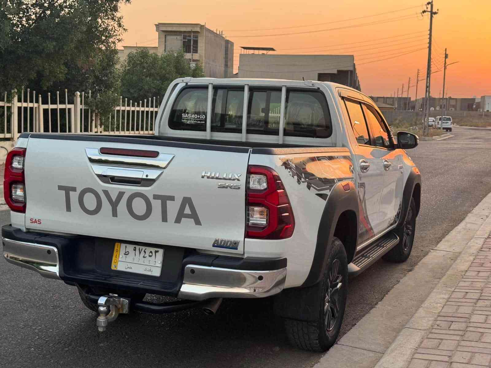 تويوتا هايلوكس 2024 SAR SAS 4x4
السيارة مرقم بغداد ب اسمي
ضمان شركة ساز  100 الف او 3 سنوات
السيارة ماشية 50 الف كيلو
تشغيل بصمة
تبريد بالمقاعد
محرك V6 سلندر 4000 
حساسات امامي و خلفي
كامرة خلفية 
قطعتين تبريد
شاحن لاسلكي 
السعر 4 شدات بيها مجال
مكاني بغداد الحرية الاولى 
***********
