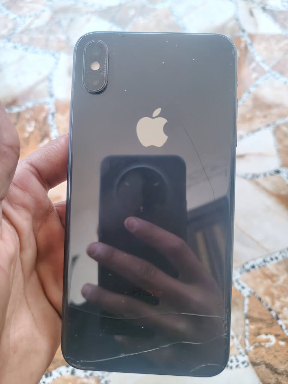 ايفون XS ماكس • كسر بالظهر • فيس ايدي شغال