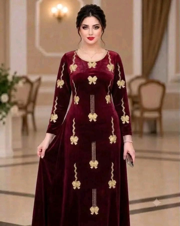 دشداشا نسائي • قديفة ثقيل • مقاسات L XL XXL