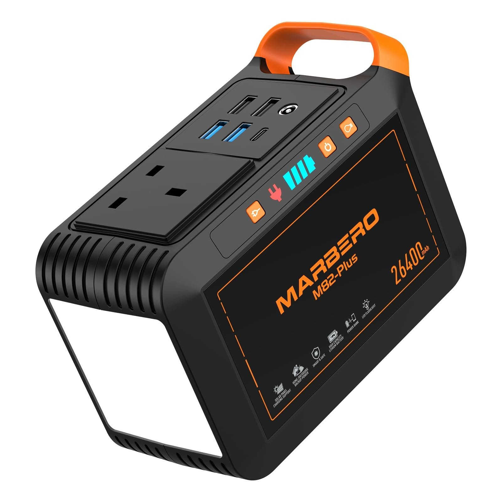 محطة طاقة محمولة • قابلة الشحن الشمسي • منافذ USB و AC