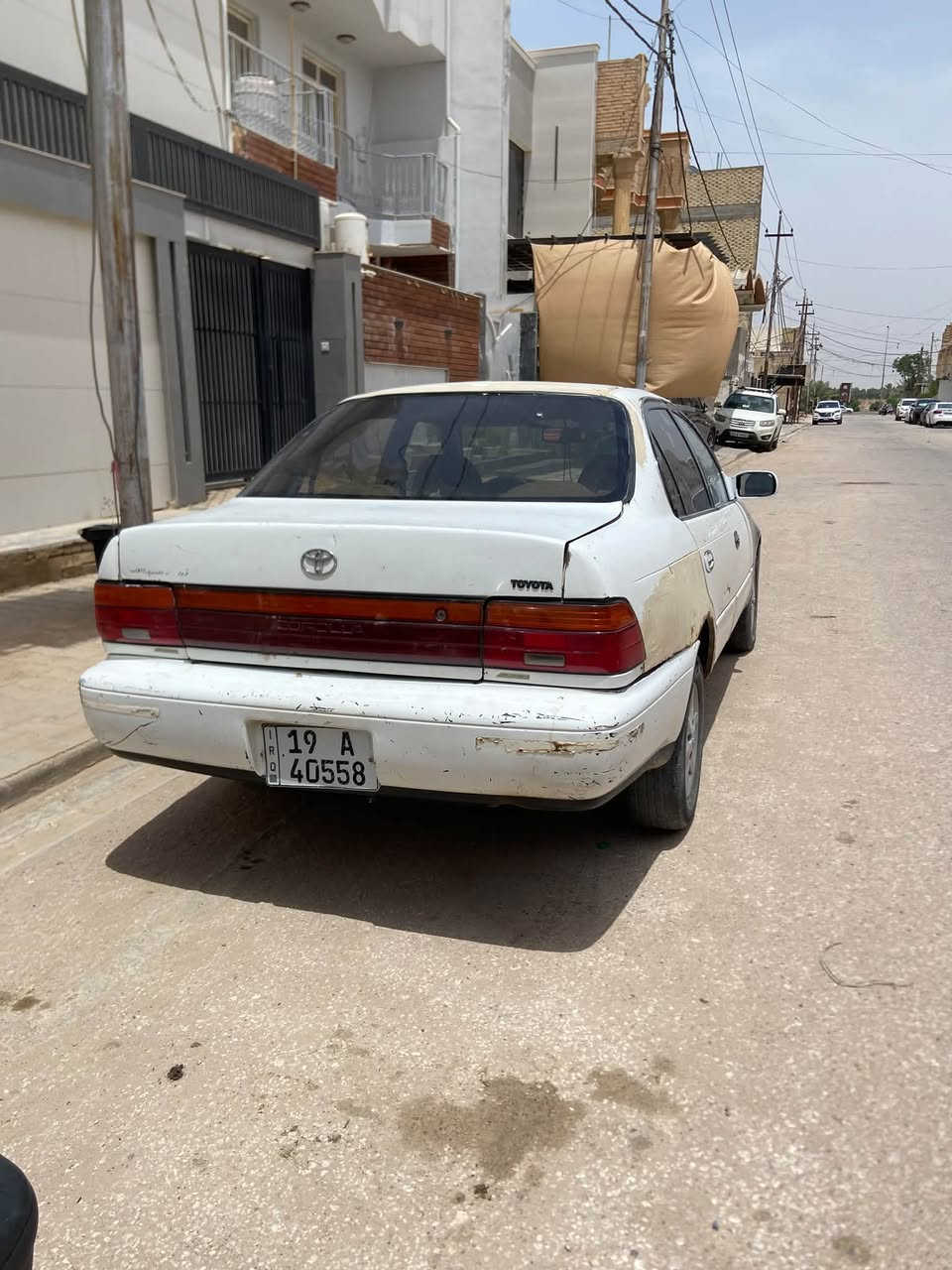 السلام عليكم للبيع كورلا 1992كير مكينه حداديه نص عمر تبريد شغال وثلج رقم كربلاء انكليزي بسمي السعر 40وبي مجال بسيط للشري مكان سياره نجف للاستفسار ***********
