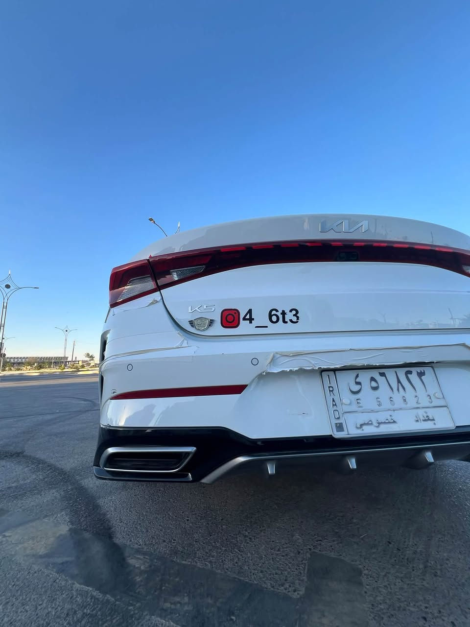 السلام عليكم
كي فايف k5 موديل 2023خليجيه كفاله عامه رقم بغداد
ماشيه 70 معروفه مواصفاتها محرك 2000
السعر 193وبيه مجال قليل بيها ملاحضات قليله كلش
***********

نص مكتوب في الصور:
- 4_6t3