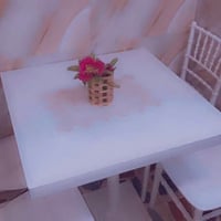 ميز طعام • عاج • ٤ كراسي