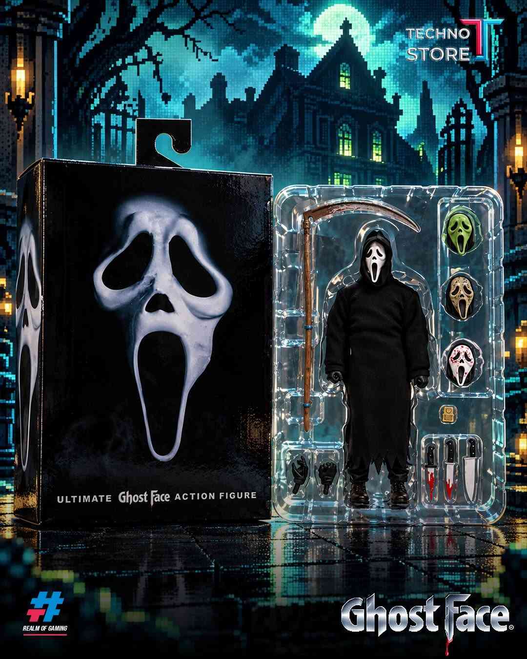 👻🔪 Ghost Face… بوجهين لعشّاق الرعب!
من تفاصيل NECA الواقعية إلى ستايل Funko 
POP! 
المرح والمميز 🖤
شخصية واحدة، لكن كل مجسم له حضوره الخاص 🎬

أي نسخة تختار لمجموعتك؟ 👻🔥

📦❤️‍🔥 توجد خدمة توصيل داخل بغداد والمحافظات ❤️‍🔥📦

✅ الموزع المعتمد لشركة فونكو بالعراق
✅ موزع معتمد لبطاقات يوغي 
بالعراق

‌‎1️⃣ الفرع الأول
بغداد - الكاظمية - شارع اكد
📞 ***********
‌‎2️⃣ الفرع الثاني
بغداد - شارع الصناعة - قرب شركة النبع
📞 ***********
📞 ***********

نص مكتوب في الصور:
- TECHNO STORE REALM OF GAMING
- TECHNO STORE REALM OF GAMING Ghost Face