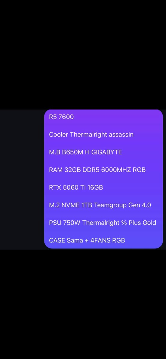 تجميعة • استعمال قليل • RTX 5060 TI