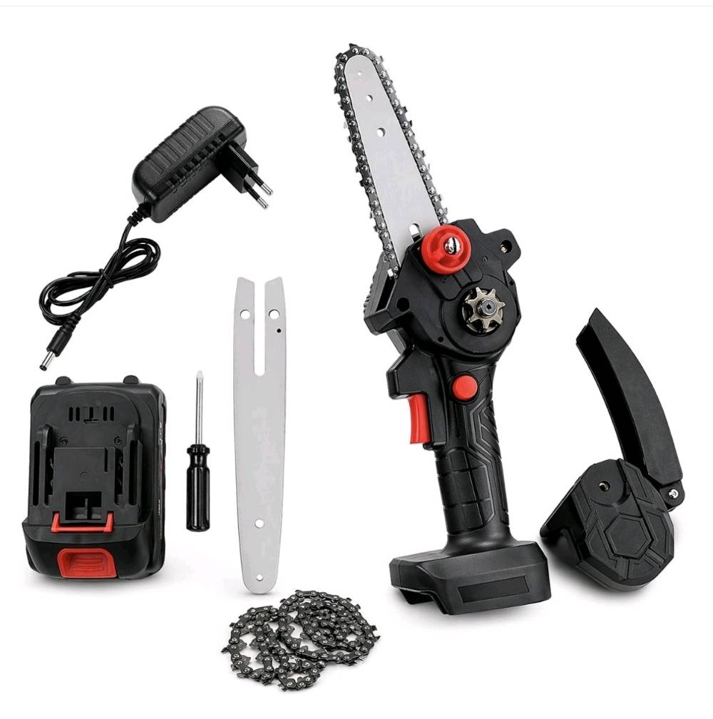 منشار لاسلكي صغير محمول 

منشار كهربائي صغير لاسلكي (Mini Electric Chainsaw)، وهو أداة يدوية محمولة ومخصصة لقص الخشب وتقليم الأشجار.أهم مواصفات ومحتويات المنتج:البطارية: يعمل ببطارية ليثيوم قوية بقدرة 48 فولت قابلة للشحن.التحكم بالسرعة: مزود بمفتاح تشغيل ذكي يتيح التحكم بالسرعة اللانهائية المتغيرة (Infinitely Variable Speed).الكفاءة: مصمم لقص الأخشاب بقطر يصل إلى 15 سم في غضون 10 ثوانٍ تقريبًا (تختلف المدة حسب صلابة الخشب).المحتويات المرفقة بالصندوق (Set Included):منشار كهربائي عدد 1 (Chainsaw)مفتاح ربط صامولة عدد 1 (Wrench)مفك براغي عدد 1 (Screwdriver)نصل التوجيه عدد 1 (Guide Bar)لوح حماية التوجيه عدد 1 (Guide Plate
السعر: 24 الف 
التوصيل: 4 لكل العراق