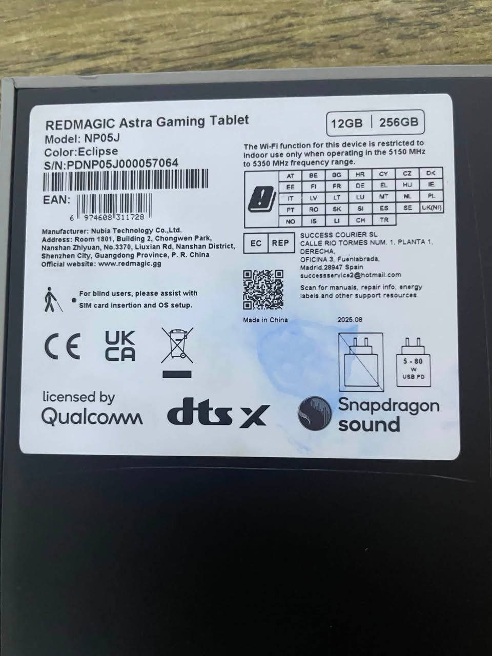 تابلت RED MAGIC ASTRA 1
النسخة العالمية 
165فريم
الشاشة 180hz
مساحتة التخزين 256g
البطارية 8300mh
نظام اندرويد
بي عطل الشاشة (فقط)
يحتاج تبديل شاشة فقط

الرقم *********** واتساب
مكاني بغداد بلديات
