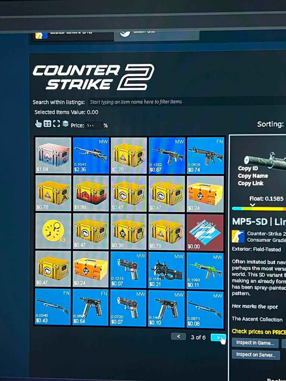 السلام عليكم شباب عندي هاي ال انفتوري مال cs2 للبيع بل ستيم ماركت تسوه 300$
سعر البيع هنا 280$ وبيها مجال اخوان للتواصل : ***********
