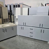 كاونتر خشب MDF ارضي وملحق قياس مترين وسنك متر و20 مرمر سعر 325 الف