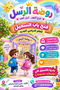 لا توجد تفاصيل  نص مكتوب في الصور: - روضة الرسل نزرع اليوم.. أمل الغد ...