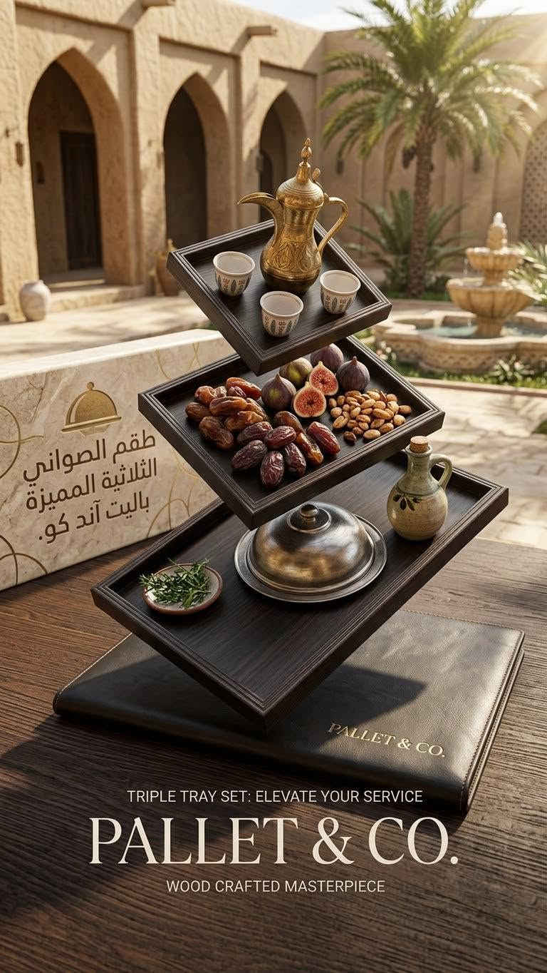 أكواب إيمانية • طقم صواني فاخر • لوحة مكتبية فاخرة