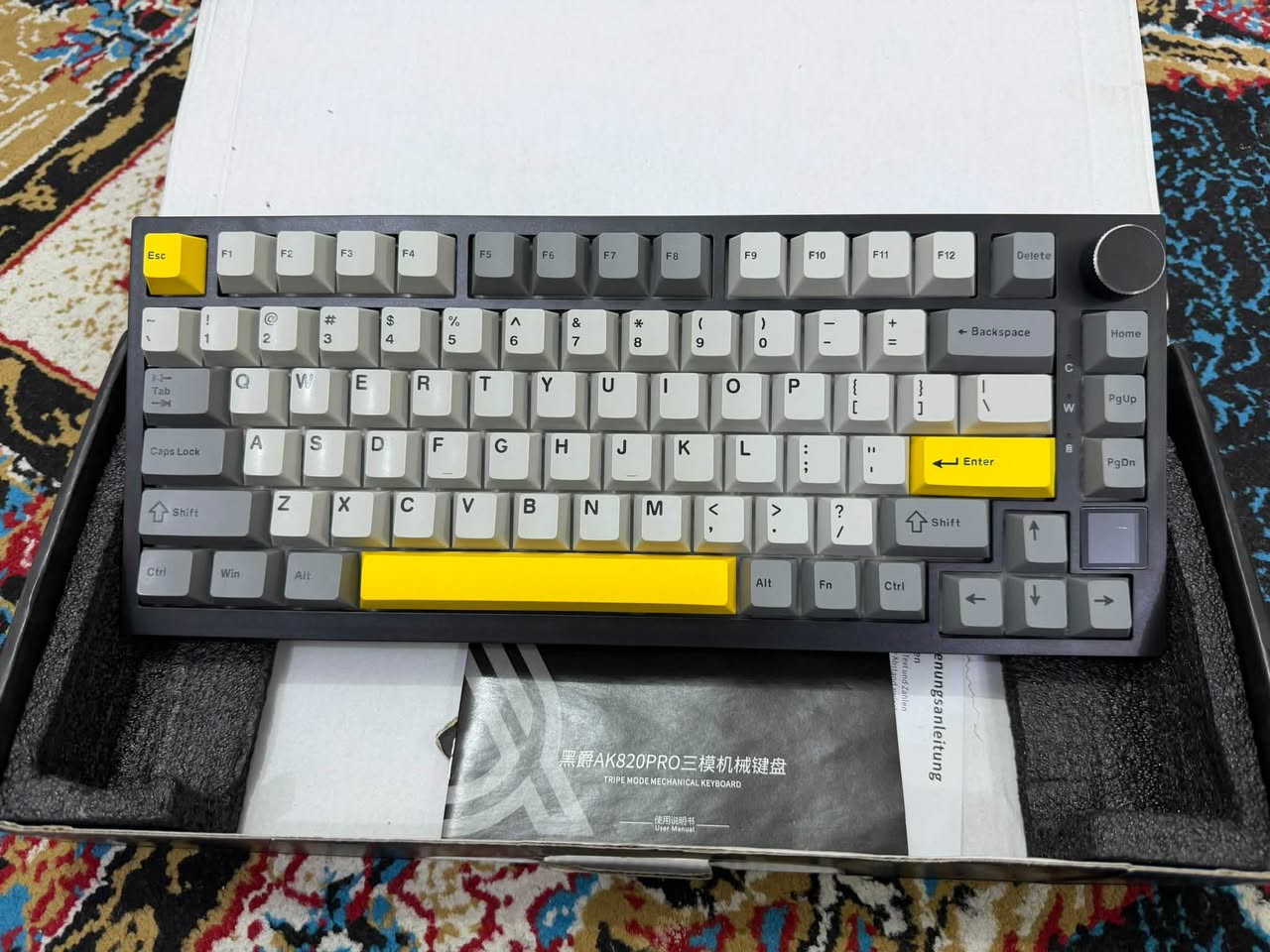 كيبورد Ajazz AK820 Pro • ماوس Glorious O2 • بدون صندوق