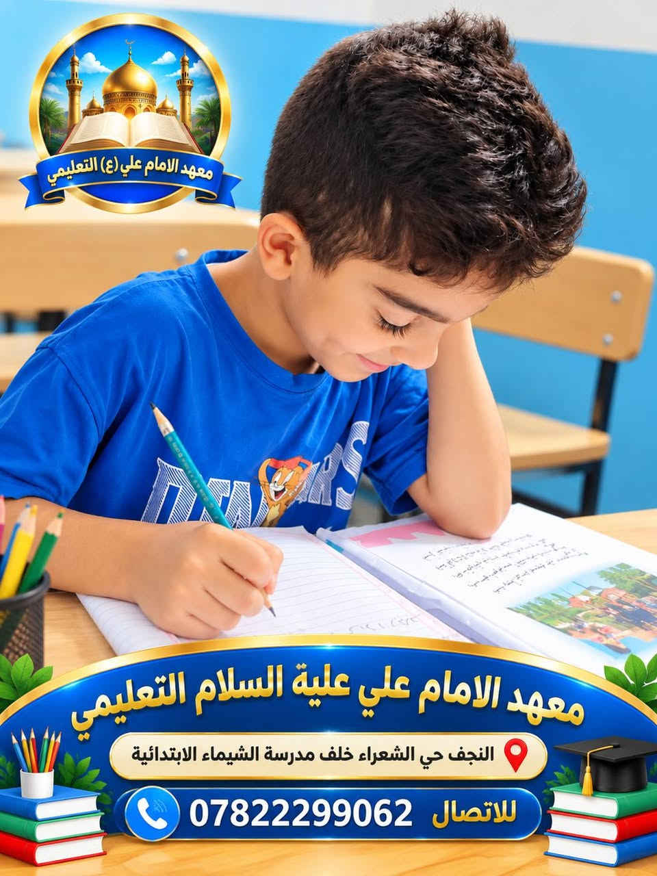 ✨📸 هُنا تبدأ حكاية التفوّق والنجاح 🌟

لقطات من أجواء الدراسة في معهد الإمام علي عليه السلام التعليمي 📚
همةٌ واجتهاد، وخطواتٌ واثقة نحو مستقبلٍ متميّز 🤍

📢 التسجيل مستمر
لا تفوّتوا الفرصة، وسجّلوا أبناءكم معنا ليكونوا جزءًا من رحلة التميّز والنجاح ✨
📍 النجف الأشرف – حي الشعراء – خلف مدرسة الشيماء الابتدائية
📞 للتسجيل والاستفسار: ***********
