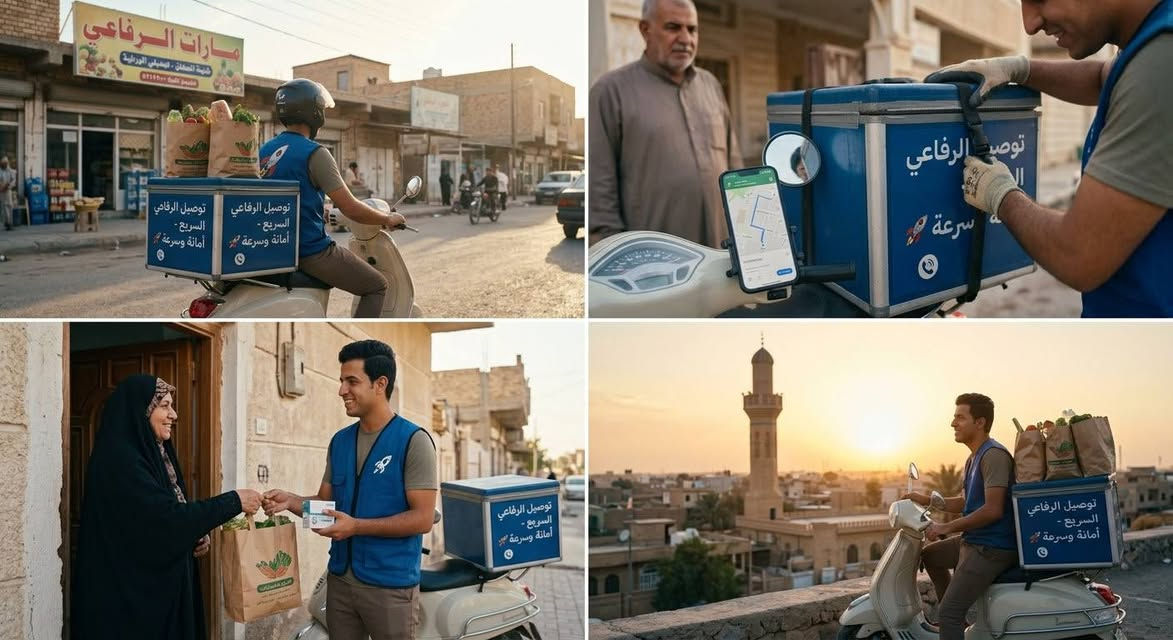 السلام عليكم أهلي وناسي في قضاء الرفاعي الطيبين 🌹
خدمة التوصيل السريع والأمين – قضاء الرفاعي
​أخوكم خادمكم متوفر حالياً لخدمة التوصيل السريع والأمين داخل الرفاعي على مدار اليوم.
​📦 مسواق وأغراض منزلية
​💊 أدوية وصيدليات
​🍔 مطاعم وحلويات
للستفسار التواصل واتساب (***********)
