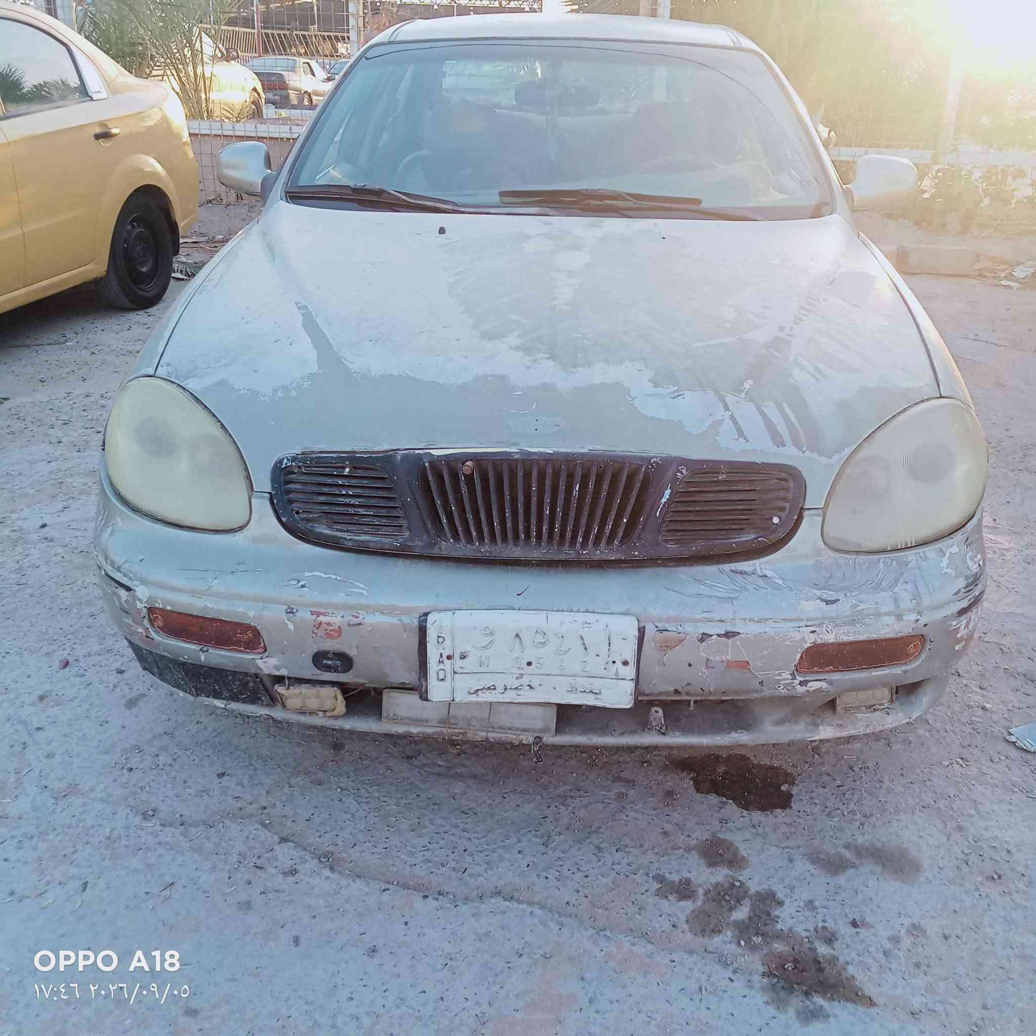 سيارة دايو لگنزا موديل 99 محركها محور گير ومكينه كورلا رقم بغداد مالك السيارة نجف ناحية العباسية مكان السيارة نجف ناحية العباسية 
السعر 20 ورقة وبيها مجال 
للاستفسار الاتصال 
***********

نص مكتوب في الصور:
- OPPO A18
- ١٧:٤٧ ٢٠٢٦/٠٩/٠٥
- ١٧:٤٦ ٢٠٢٦/٠٩/٠٥
